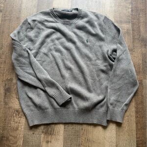 Ralph Lauren Charcoal Sweater with Emerald Logo